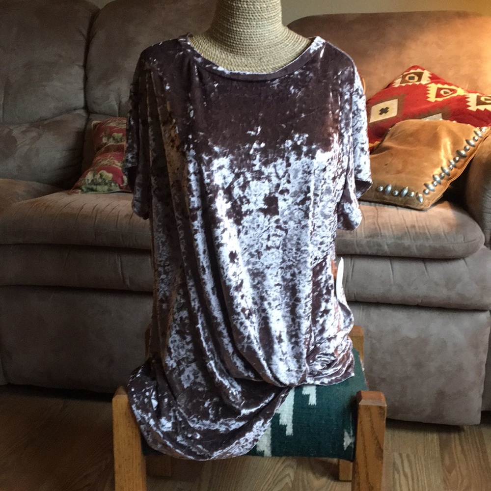 Blush Velvet top by Hummingbird Large